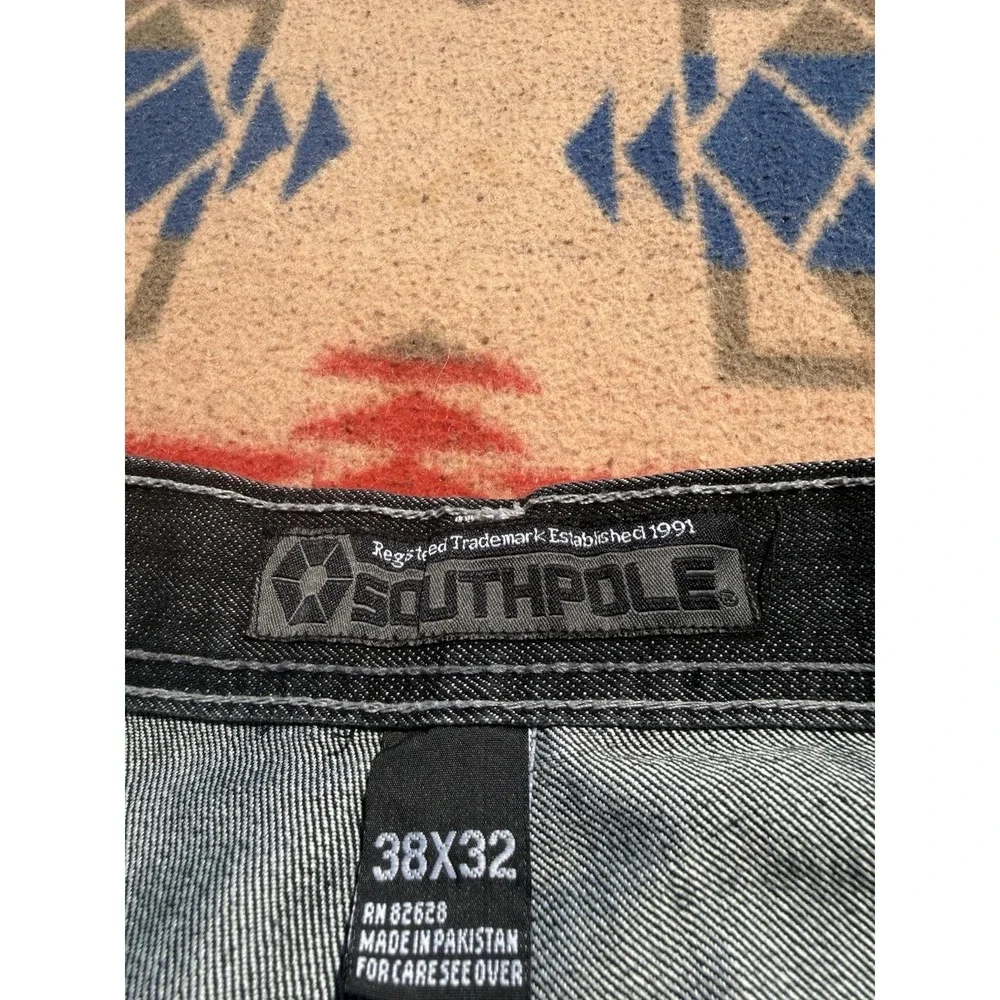 Y2K‎ Southpole 4180 Jeans Mens 38x31* Black Baggy Wide Hip Hop Skater Punk